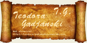 Teodora Gađanski vizit kartica